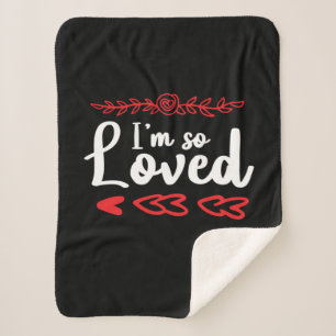 Couple Art I Am So Loved Sherpa Blanket