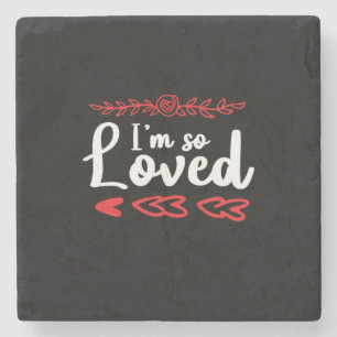 Couple Art I Am So Loved Stone Coaster