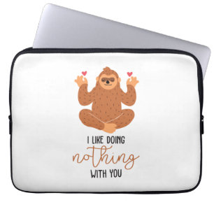 Couple Art I Like Doing Nothing With You Laptop Sleeve