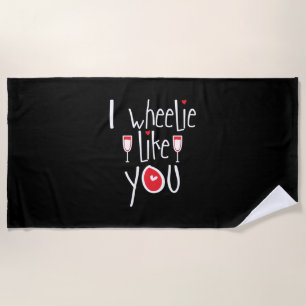 Couple Art I Like You Beach Towel