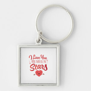 Couple Art I Love You More Than All The Stars Keychain