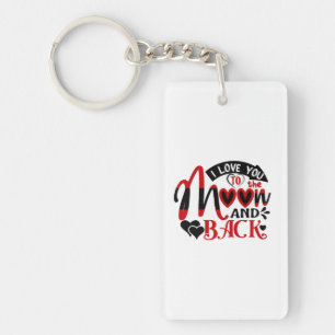 Couple Art I Love You To The Moon Keychain