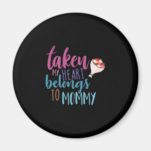 Couple Art My Heart Belongs To Mommy Magnet