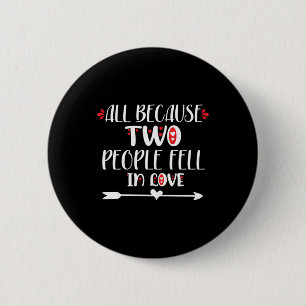 Couple Art Two People Feel In Love 2 Inch Round Button