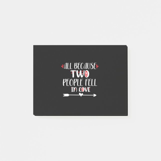 Couple Art Two People Feel In Love Post-it Notes (Front)