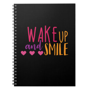 Couple Art Wake Up And Smile Notebook