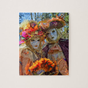 Couple at the Venetian carnival at Annecy, France Jigsaw Puzzle