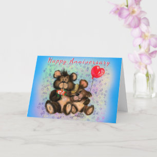 Couple Bear Love Anniversary Card