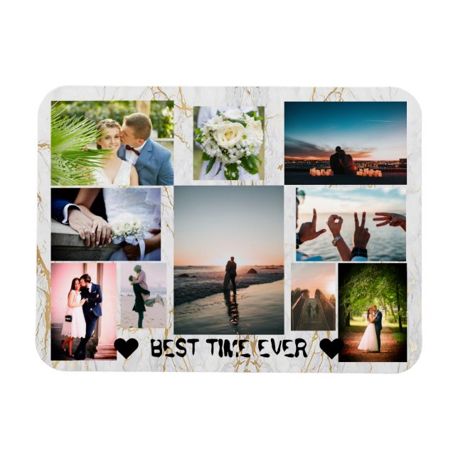 Couple BEST TIME EVER Personalized Valentine's Magnet (Horizontal)
