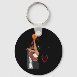 Couple Black Basketball I Love You Double Or Nothi Keychain