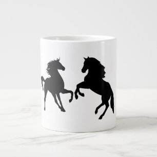 Couple Black Horses Coffee Mug