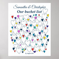 Couple Bucket List Bridal Shower Guest Book