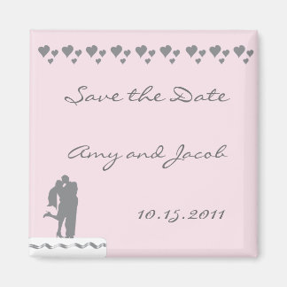 Couple cake topper save the date magnet