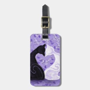 Couple Cat Luggage Tag Customizable