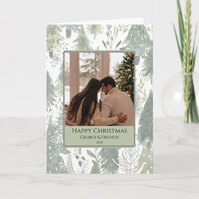 Couple Christmas Card -Woodland Festive (Front)