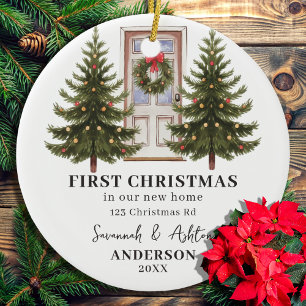 Couple Christmas Keepsake First Christmas Ceramic Ornament