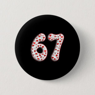 Couple Costume Duo 67 Meme Six Seven Valentines Da 2 Inch Round Button