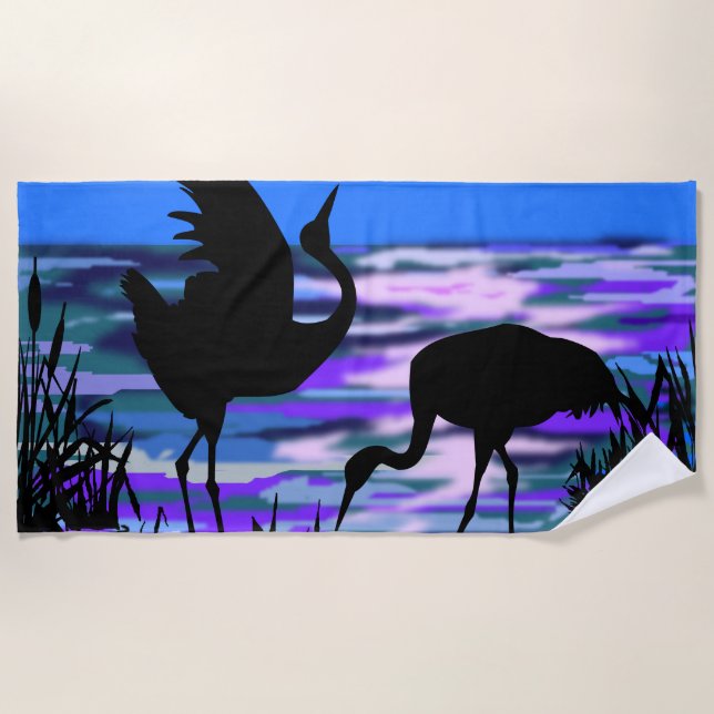 Couple Crane Beach Towel (Front)