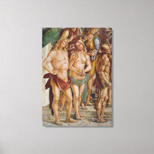 Couple crowned by an angel, detail canvas print