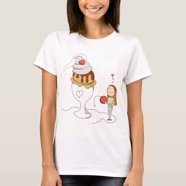 Couple Cute Ice Cream T-Shirt (Front)