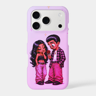 Couple d'amour chicano Rose romantique rose