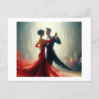 Couple Dance Waltz,  Postcard
