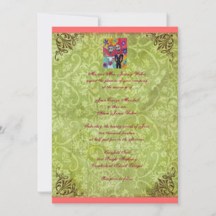 Couple Day of the Dead Wedding Invitation