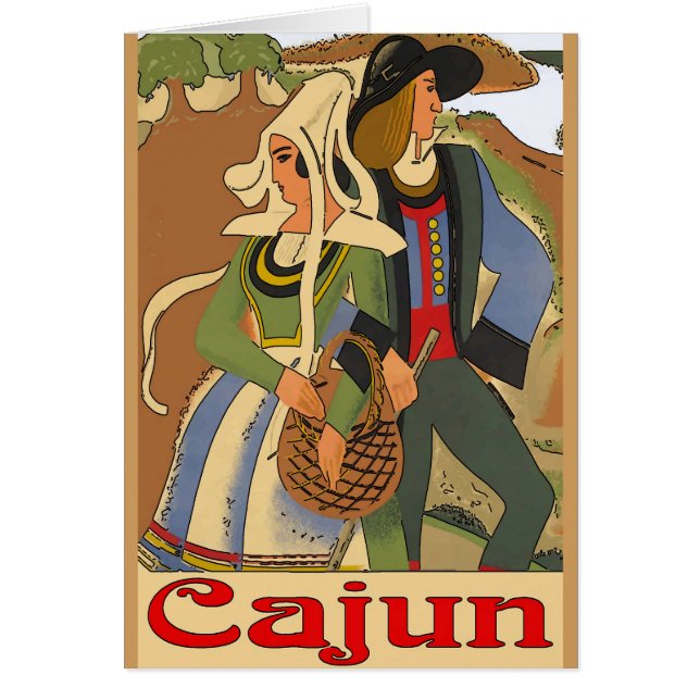 Couple de Cajun avec des chênes (Devant)