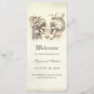 Couple de crâne Mortel Joli Mariage Programmes