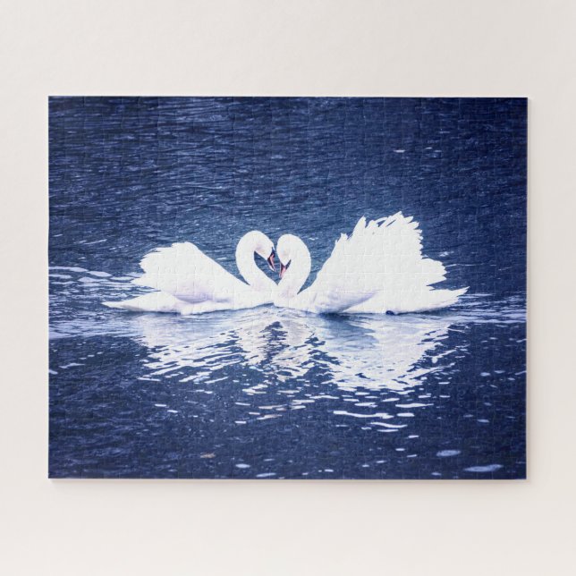 Couple de cygne amoureux, Puzzle (Horizontal)