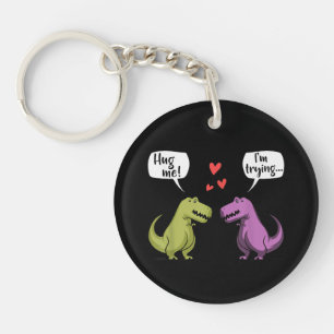Couple de dinosaures T-Rex m'enlacent pour la Sain