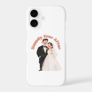 Couple de Mariés Illustration Pour Toujours Heureu