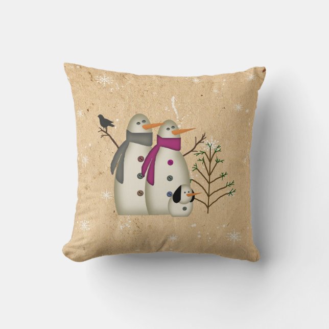 Couple De Neige Avec Coussin De Chien (Recto)