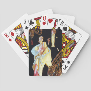 Couple Descending Staircase, 1923 by Leyendecker Playing Cards