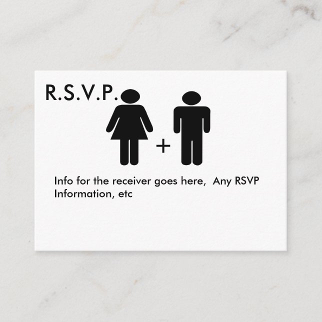 Couple Diagram Funny  RSVP Card (Front)