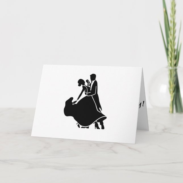 COUPLE DOING THE "HAPPY DANCE FOR YOU" CARD (Front)