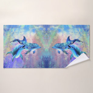 Couple Dolphin Bath Towels
