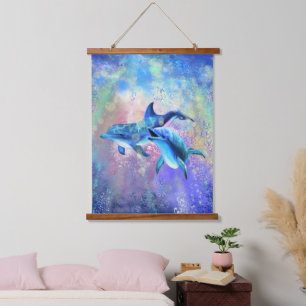 Couple Dolphin Hanging Tapestry