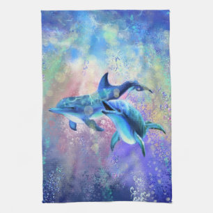 Couple Dolphin Kitchen Towel
