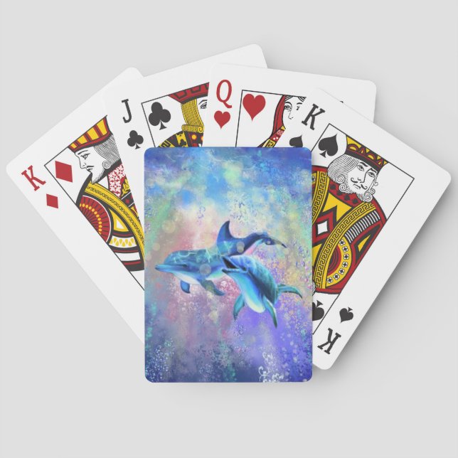 Couple Dolphin Playing Cards (Back)