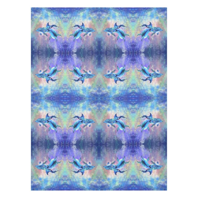 Couple Dolphins Tablecloth (Front)