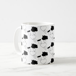 couple doodle pattern coffee mug