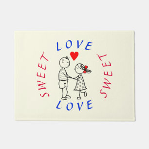Couple Doormat - Love Sweet Love - Custom Text