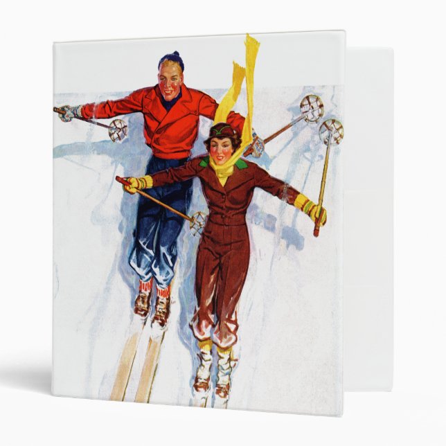 Couple Downhill Skiing Binder (Front/Inside)