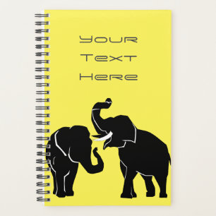 Couple Elephant Planner Custom Text and Colour