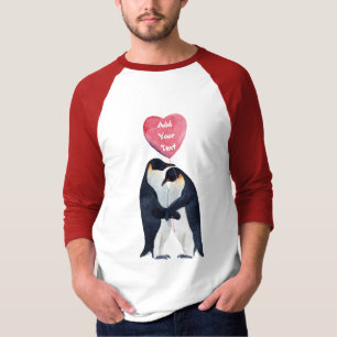 Couple Emperor Penguins Heart Personalized T-Shirt