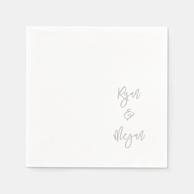 Couple Engagement NAME & NAME Wedding Celebration Napkin (Front)