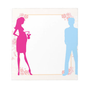 couple expecting baby notepad