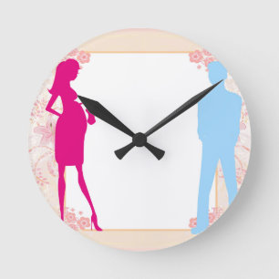 couple expecting baby round clock