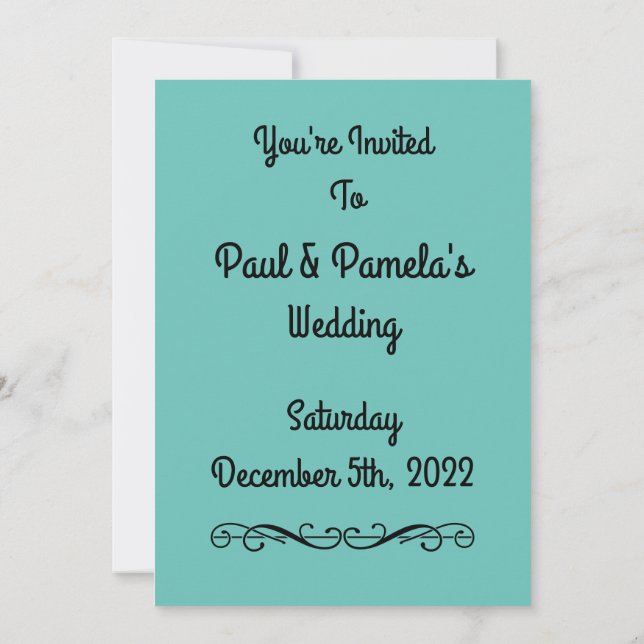 Couple faire-part de mariage avec Personnaliser co (Dos)